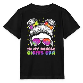 10th Birthday Girl Saying Gift Idea Ten - Stanley/Stella MINI CREATOR Kids’ T-Shirt - black - Front - Mikhail (115cm)