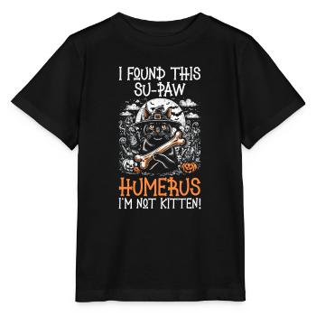 Halloween Katze Hexe Humor Spruch Lustig - Stanley/Stella Kinder T-Shirt MINI CREATOR  - Schwarz - Vorne - Mikhail (115cm)