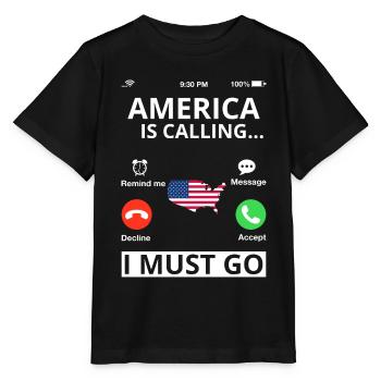 USA Flag America Flag Stars & Stripes Patriot - T-shirt bio MINI CREATOR Stanley/Stella Enfant - noir - Devant - Mikhail (115cm)