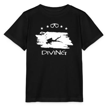 Diving - Stanley/Stella Kinder T-Shirt MINI CREATOR  - Schwarz - Vorne - Mikhail (115cm)