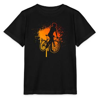 Road Bike Road Cycling Road Bike Road Cyclist - Stanley/Stella MINI CREATOR Kids’ T-Shirt - black - Front - Mikhail (115cm)