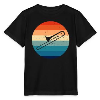 Ténor Trombone Ladies Brass Band Brass Instrument - T-shirt bio MINI CREATOR Stanley/Stella Enfant - noir - Devant - Mikhail (115cm)