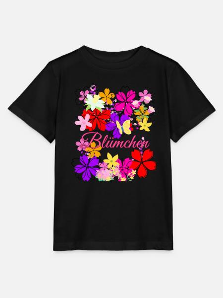 Blümchen, Blumen, Blumen kostüm,karneval - Stanley/Stella Kinder T-Shirt MINI CREATOR  - Schwarz