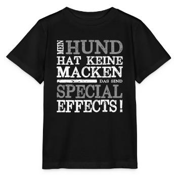 Mein Tier hat Macken Tierfreund Hund Katze Pferd - Stanley/Stella Kinder T-Shirt MINI CREATOR  - Schwarz - Vorne - Mikhail (115cm)