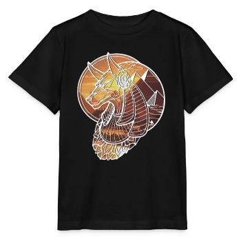 le dieu égyptien Anubis - T-shirt bio MINI CREATOR Stanley/Stella Enfant - noir - Devant - Mikhail (115cm)