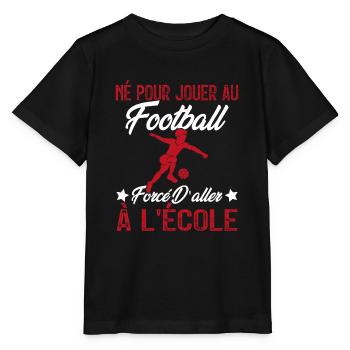 football joueur cadeau enfant homme garcon - T-shirt bio MINI CREATOR Stanley/Stella Enfant - noir - Devant - Mikhail (115cm)