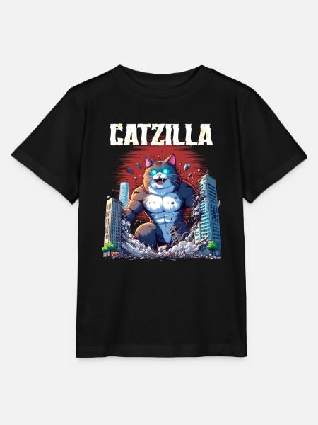 Catzilla-Invasion - Stanley/Stella Kinder T-Shirt MINI CREATOR  - Schwarz