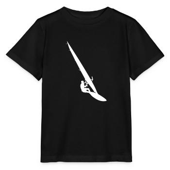Planche à voile cadeau Windsurfer Surfer Windsurf - T-shirt bio MINI CREATOR Stanley/Stella Enfant - noir - Devant - Mikhail (115cm)