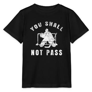 Hockey hockey player Ice Hockey gift goalie - Stanley/Stella MINI CREATOR Kids’ T-Shirt - black - Front - Mikhail (115cm)