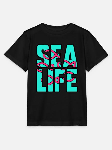 Leben im Meer - Stanley/Stella Kinder T-Shirt MINI CREATOR - Schwarz