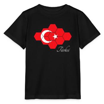 Türkei - Stanley/Stella Kinder T-Shirt MINI CREATOR  - Schwarz - Vorne - Mikhail (115cm)