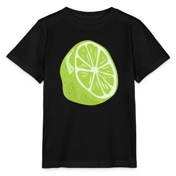 Limette Gesund Ernährung lecker Geschenk - Stanley/Stella Kinder T-Shirt MINI CREATOR  - Schwarz - Vorne - Mikhail (115cm)