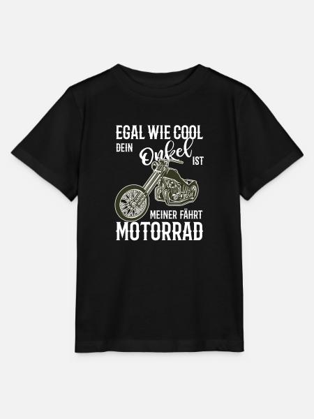 Motorrad Chopper cool Onkel Geschenkidee NEU - Stanley/Stella Kinder T-Shirt MINI CREATOR  - Schwarz