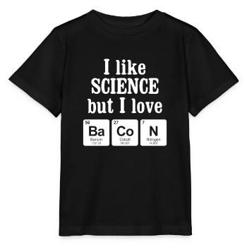 I love Ba Co N - shirt élément drôle - cadeau - T-shirt bio MINI CREATOR Stanley/Stella Enfant - noir - Devant - Mikhail (115cm)