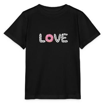 Donut shirt for donut fans gift - Stanley/Stella MINI CREATOR Kids’ T-Shirt - black - Front - Mikhail (115cm)