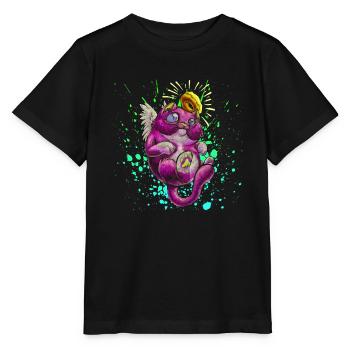 catangel mignon - T-shirt bio MINI CREATOR Stanley/Stella Enfant - noir - Devant - Mikhail (115cm)