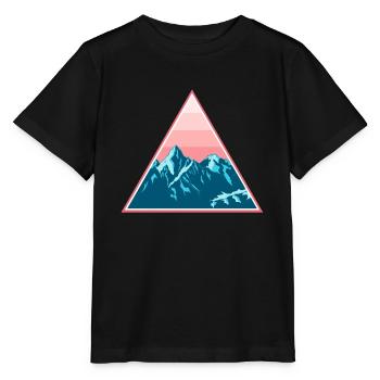 Gebirge Berge Schneebedeckt im Dreieck - Stanley/Stella Kinder T-Shirt MINI CREATOR  - Schwarz - Vorne - Mikhail (115cm)