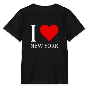 I love New York - Stanley/Stella Kinder T-Shirt MINI CREATOR  - Schwarz - Vorne - Mikhail (115cm)