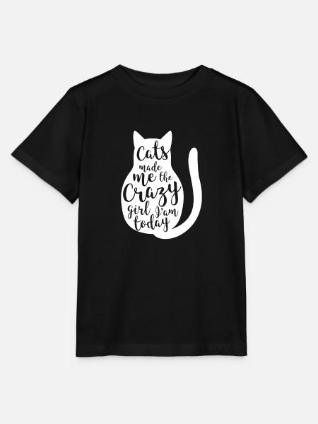 Katzen haben mich dazu gemacht Geschenk Haustier - Stanley/Stella Kinder T-Shirt MINI CREATOR  - Schwarz