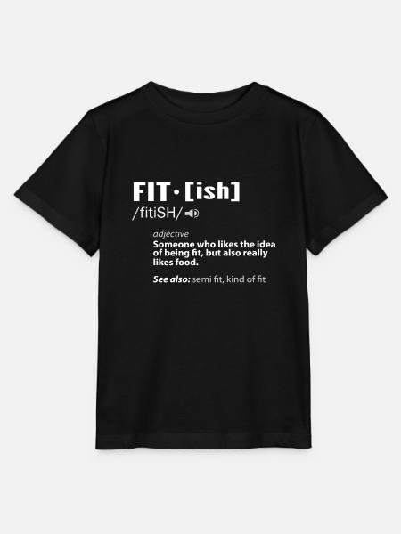 Funny Fit - ish Exercise Workout Gym Gift - Stanley/Stella Kinder T-Shirt MINI CREATOR - Schwarz