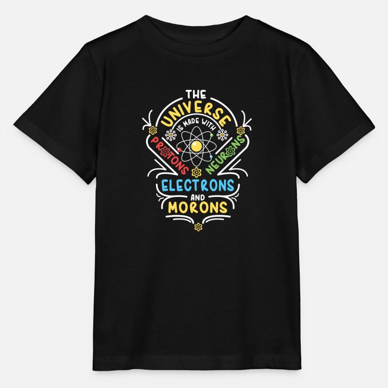Univers est constitué d'électrons de neutrons à protons - T-shirt bio MINI CREATOR Stanley/Stella Enfant - noir