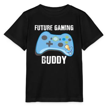 Cute Future Gaming Buddy Baby Gamer Parents - Stanley/Stella Kinder T-Shirt MINI CREATOR  - Schwarz - Vorne - Mikhail (115cm)
