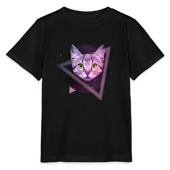 Chat de l'espace - T-shirt bio MINI CREATOR Stanley/Stella Enfant - noir - Devant - Mikhail (115cm)