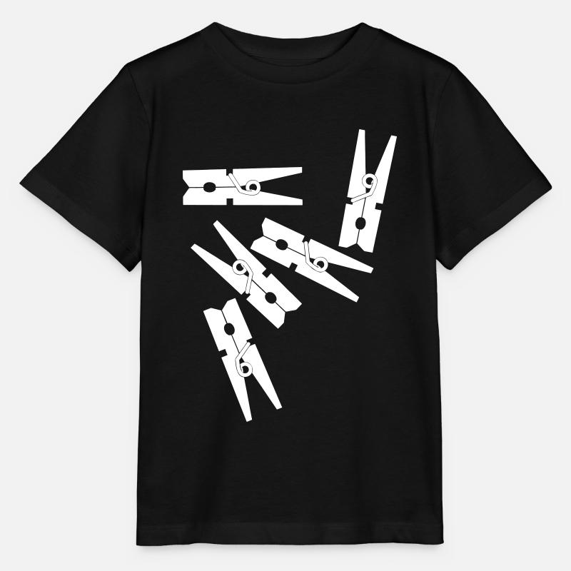 Waescheklammern white - Stanley/Stella Kinder T-Shirt MINI CREATOR  - Schwarz