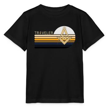 Francs-maçons Franc-maçonnerie Compass Tshirt - T-shirt bio MINI CREATOR Stanley/Stella Enfant - noir - Devant - Mikhail (115cm)