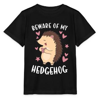 Hedgie Méfiez-vous de mon hérisson - T-shirt bio MINI CREATOR Stanley/Stella Enfant - noir - Devant - Mikhail (115cm)