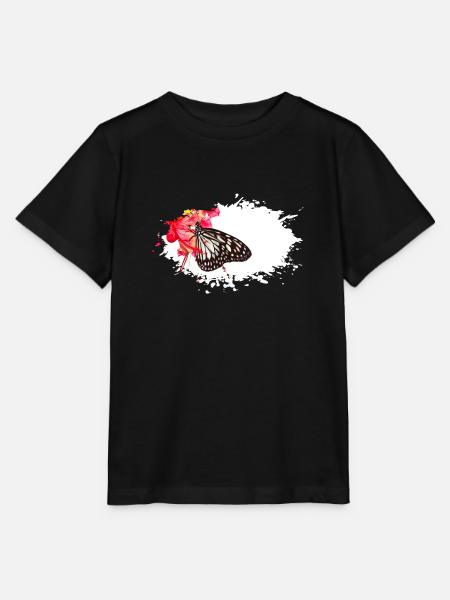 butterfly, Schmetterling - Stanley/Stella Kinder T-Shirt MINI CREATOR - Schwarz