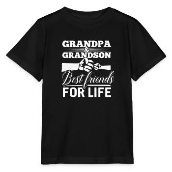 Grand-père et petit-fils - les meilleurs amis pour la vie - T-shirt bio MINI CREATOR Stanley/Stella Enfant - noir - Devant - Mikhail (115cm)
