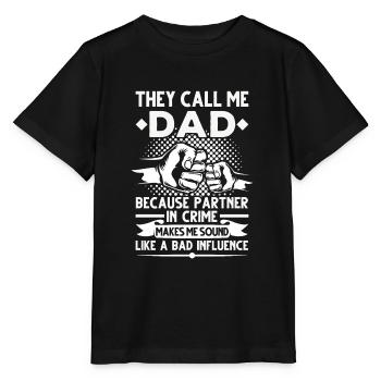 Dad Dad Dad Gift - Stanley/Stella MINI CREATOR Kids’ T-Shirt - black - Front - Mikhail (115cm)