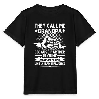 Grandpa Grandpa Grandpa Gift - Stanley/Stella MINI CREATOR Kids’ T-Shirt - black - Front - Mikhail (115cm)