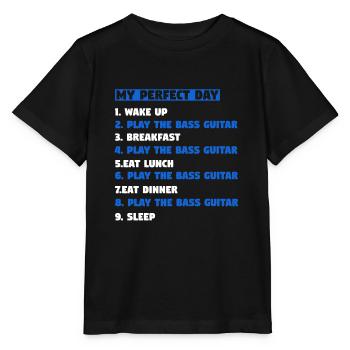 Bass Guitar Bass Guitar Bassist Gift - Stanley/Stella MINI CREATOR Kids’ T-Shirt - black - Front - Mikhail (115cm)