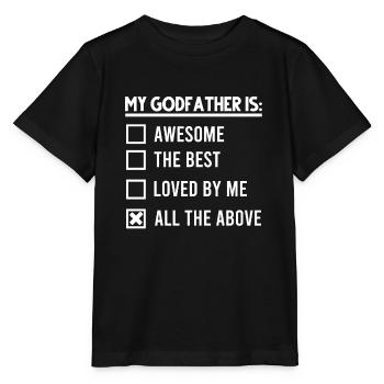 Godfather godfather godchild gift - Stanley/Stella MINI CREATOR Kids’ T-Shirt - black - Front - Mikhail (115cm)
