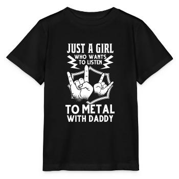 Heavy Metal Dad Heavy Metal He - T-shirt bio MINI CREATOR Stanley/Stella Enfant - noir - Devant - Mikhail (115cm)