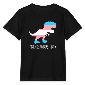 Transgender Dinosaurier Transgender Trans Geschenk - Stanley/Stella Kinder T-Shirt MINI CREATOR  - Schwarz - Vorne - Mikhail (115cm)