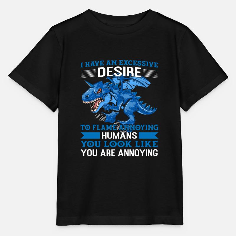 Dragon Dragons Dragons Cadeau de Lover - T-shirt bio MINI CREATOR Stanley/Stella Enfant - noir