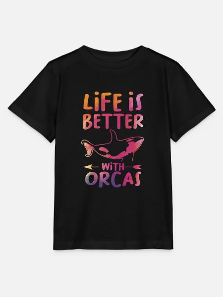 Orca Orca Geschenk - Stanley/Stella T-shirt MINI CREATOR til børn - sort