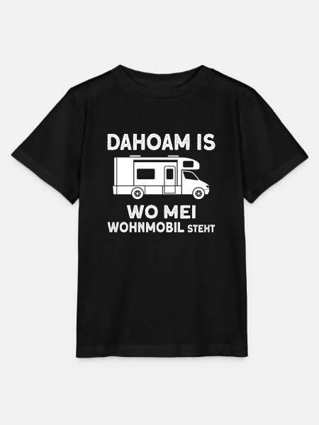 Dahoam is wo mei Wohnmobil steht Camper Camping - Stanley/Stella Kinder T-Shirt MINI CREATOR  - Schwarz