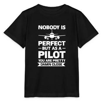 Pilot Pilot Gift - Stanley/Stella MINI CREATOR Kids’ T-Shirt - black - Front - Mikhail (115cm)