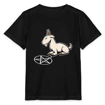 Ziege Pentagramm Goth Goat Goth Geschenk - Stanley/Stella Kinder T-Shirt MINI CREATOR  - Schwarz - Vorne - Mikhail (115cm)