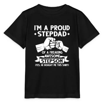 Cadeau beau-père et beau-fils beau-père - T-shirt bio MINI CREATOR Stanley/Stella Enfant - noir - Devant - Mikhail (115cm)