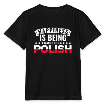 Polish Roots Poland Polish Flag Gift - Stanley/Stella MINI CREATOR Kids’ T-Shirt - black - Front - Mikhail (115cm)