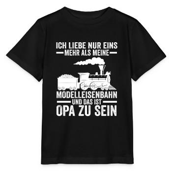 Modelleisenbahn Opa Modelleisenbahn Geschenk - Stanley/Stella Kinder T-Shirt MINI CREATOR  - Schwarz - Vorne - Mikhail (115cm)