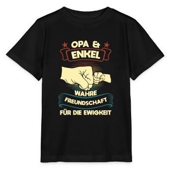 Opa & Enkel Enkelkind Großvater Geschenk - Stanley/Stella Kinder T-Shirt MINI CREATOR  - Schwarz - Vorne - Mikhail (115cm)