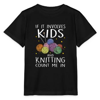 Knitting Knitting Knitting Gift - Stanley/Stella MINI CREATOR Kids’ T-Shirt - black - Front - Mikhail (115cm)