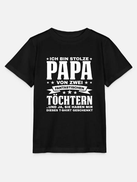 Papa 2 Töchter Kinder Geschenk - Stanley/Stella Kinder T-Shirt MINI CREATOR - Schwarz