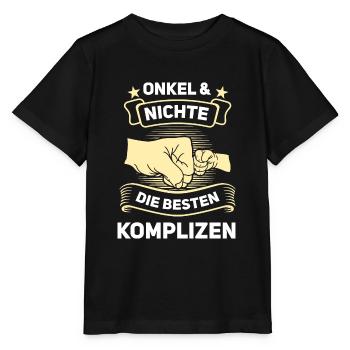 Onkel Nichte Nichten Geschenk - Stanley/Stella Kinder T-Shirt MINI CREATOR  - Schwarz - Vorne - Mikhail (115cm)